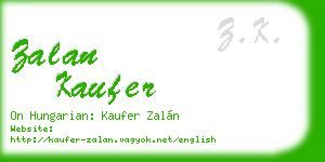 zalan kaufer business card